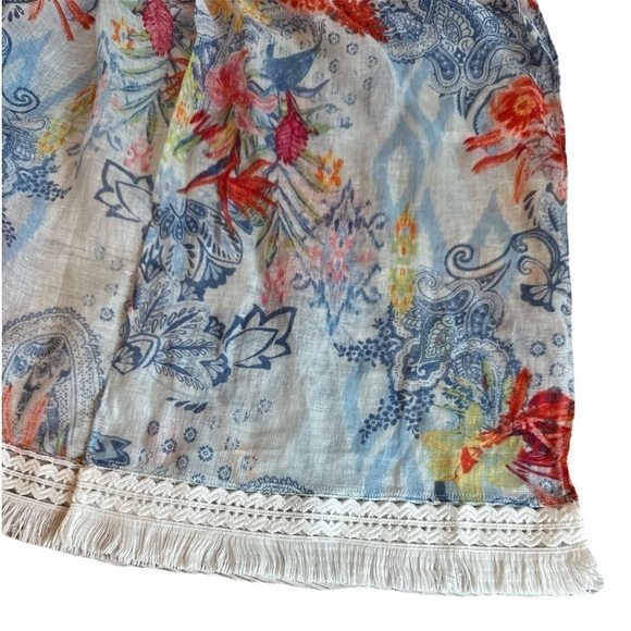 Chico’s Ikat Floral Ruana Wrap S /M - Picture 7 of 10